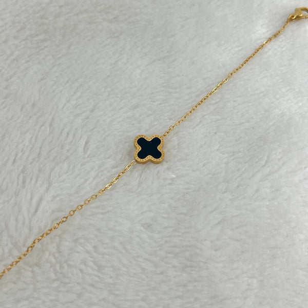 Single Clover Stainless Steel Bracelet