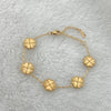 Stunning Stainless Steel Four Leaf Clover Gold Color Bracelet