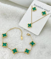 Stainless Steel Green Clover Combo Deal