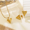 Gold Plated Heart Shape Bracelet & Earings | Stainless Steel