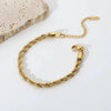 Gold Plated Twisted Bracelet - Water Proof & Anti-Tarnish