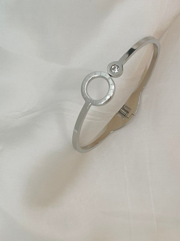 Elegant Stainless Steel Silver Bangle