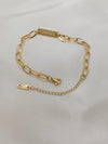 Stainless Steel Brand Inspired Paper Clip Chain Bracelet