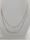 Modern Metal Bar Rose Gold Layered Necklace