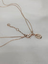 Modern Metal Bar Rose Gold Layered Necklace