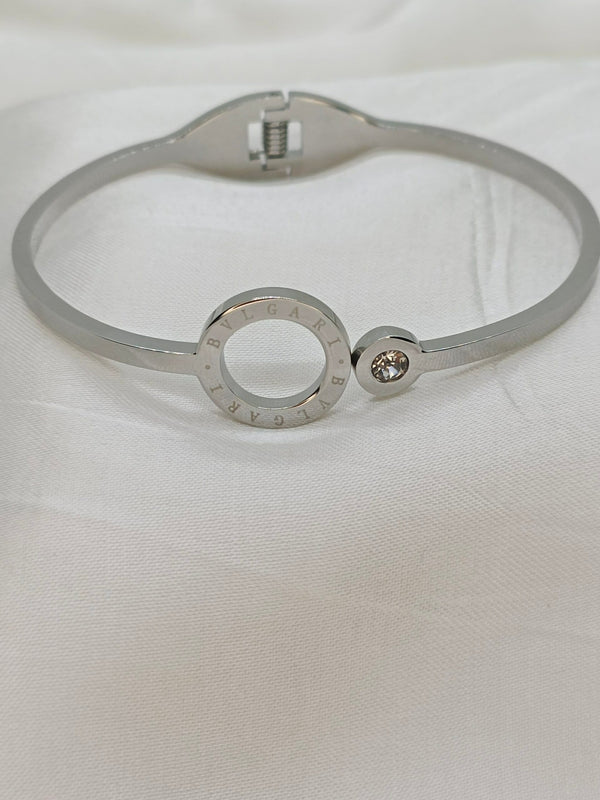 Elegant Stainless Steel Silver Bangle
