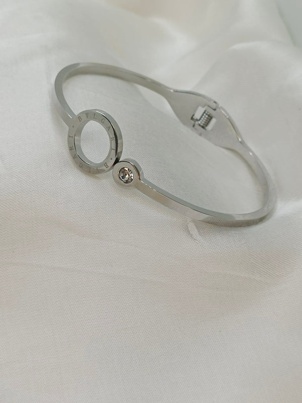 Elegant Stainless Steel Silver Bangle