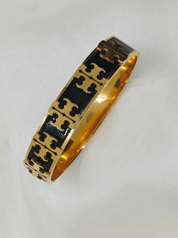 Majestic Stainless Steel Tory Inspired Logo Bangle