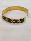 Majestic Stainless Steel Tory Inspired Logo Bangle