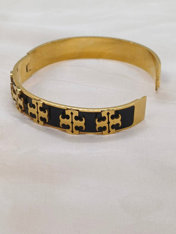 Majestic Stainless Steel Tory Inspired Logo Bangle