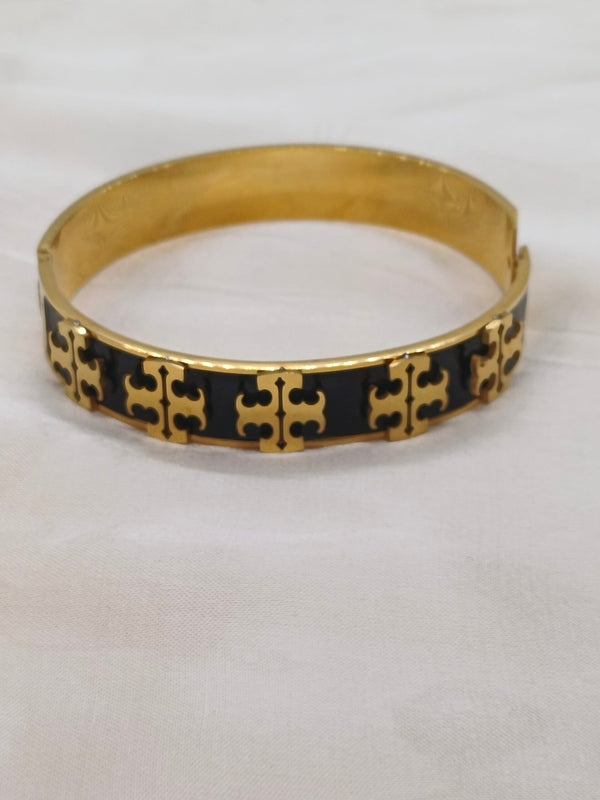 Majestic Stainless Steel Tory Inspired Logo Bangle