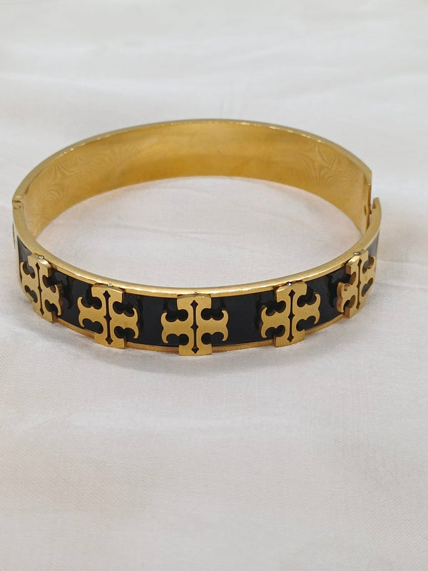 Majestic Stainless Steel Tory Inspired Logo Bangle