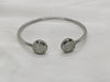 Sterling Silver Stones Cuff Bangle