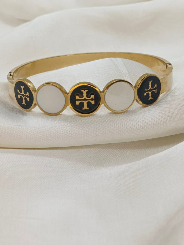 Classic Stainless Steel Logo Detailing Bangle