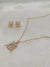 Premium Quality Sterling Silver Zircon Pendant Necklace Set