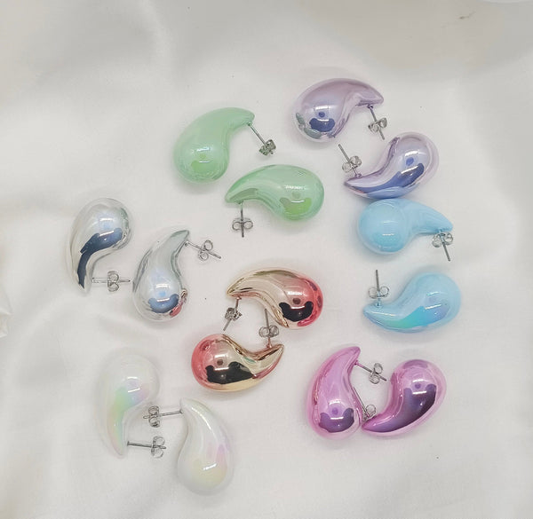Funky Candy Color Tear Drop Earrings