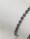 Marcasite and Garnet Stones High Quality Bracelet