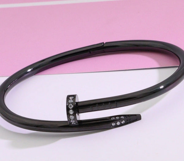 Trendy Stainless Steel Black Nail Handcuff