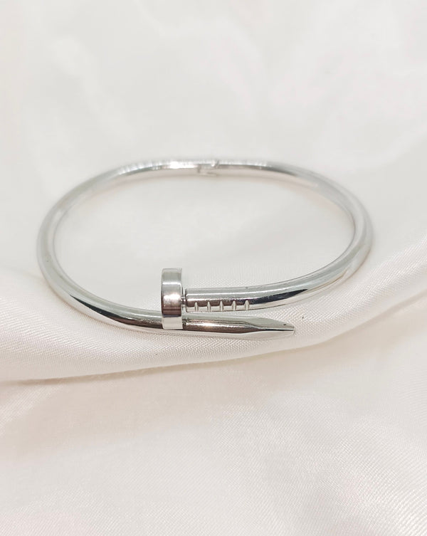 Stainless Steel Designer Luxury Nail Bangle(Silver & Golden)