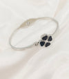 Stainless Steel Flower Silver Handcuff