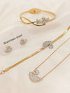 Sparkling White Swan Stainless Steel 4 Pcs Combo Set