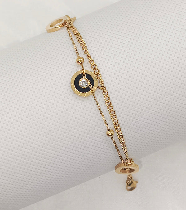 Stylish Stainless Steel Roman Numeral Bracelet