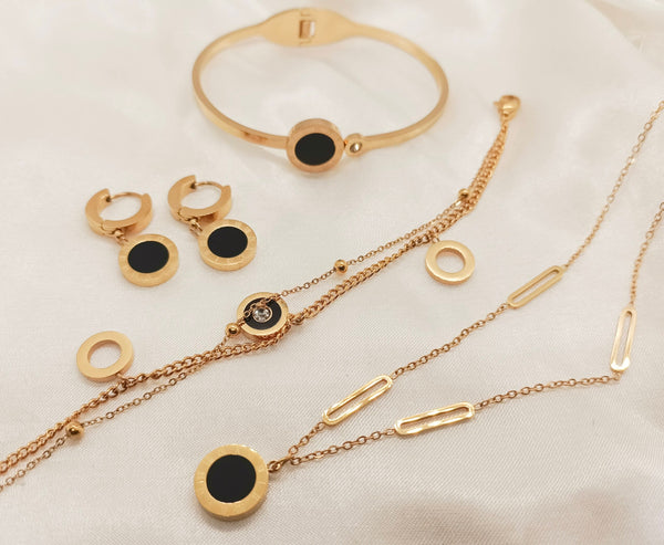 Stainless Steel 4 pcs Roman Jewelry Set