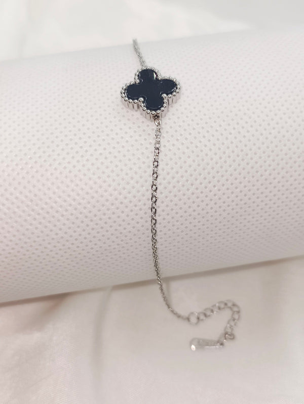 Stainless Steel Silver Clover