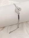 Stainless Steel Crystal Swan Snake Chain Bracelet