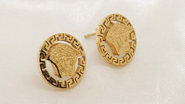 Stainless Steel Brand Inspired Ear Studs