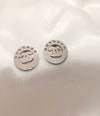 Stainless Steel Silver CC Ear Studs