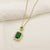 Luxury Stainless Steel Zirconia Pendant Necklace in 3 Different Colors