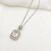 Luxury Stainless Steel Zirconia Pendant Necklace in 3 Different Colors
