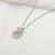 Stunning Crystal Silver Bow Stainless Steel Pendant Necklace