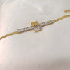 18k Gold Plated Premium butterfly Stainless Steel Zircon Snake Chain Bracelet