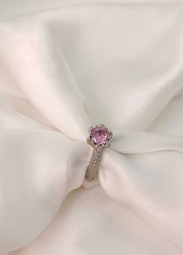 High Quality S925 Sterling Silver Sparkling Adjustable Ring