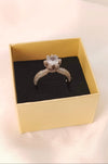 High Quality S925 Sterling Silver Sparkling Adjustable Ring