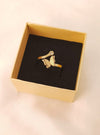 Exquisite Stainless Steel Butterfly Adjustable Ring