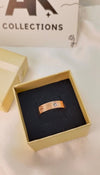 Stainless Steel Rose Gold Band Ring