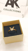 Delicate Stainless Steel Butterfly Ring