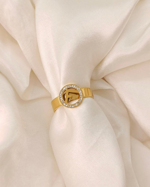 Stainless Steel Brand Inspired F Ring