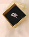 Stunning Silver Zircon Stone Snake Shape Adjustable Ring