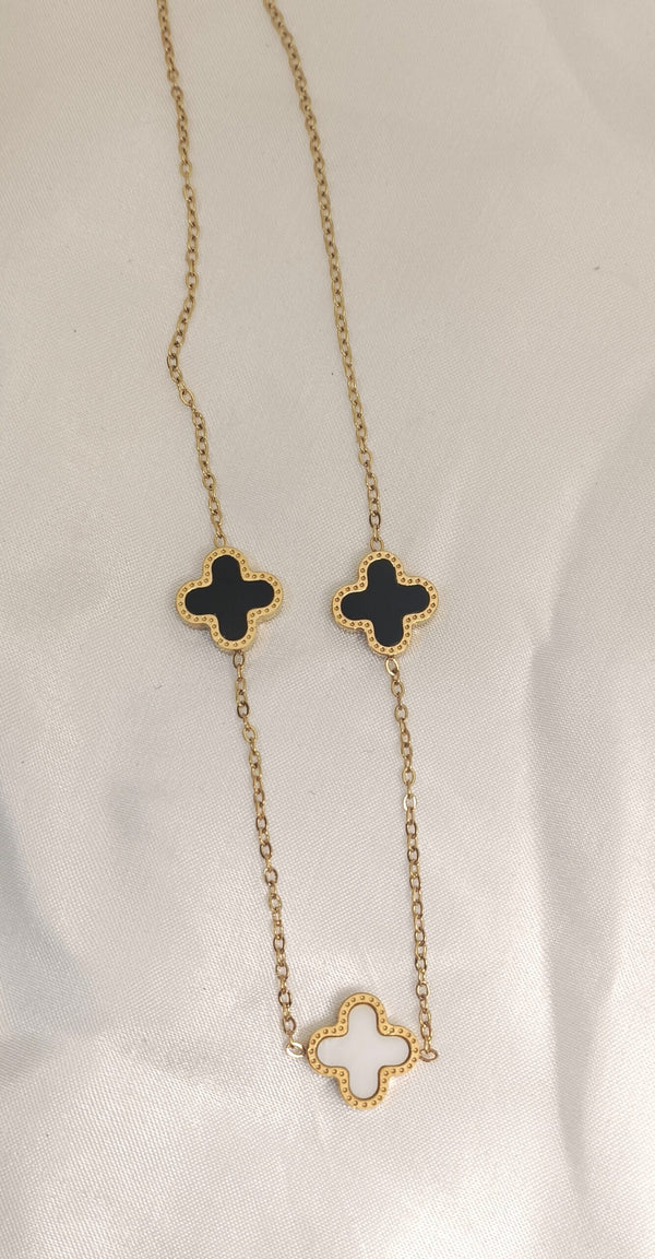 3 Clover Double Sided Necklace