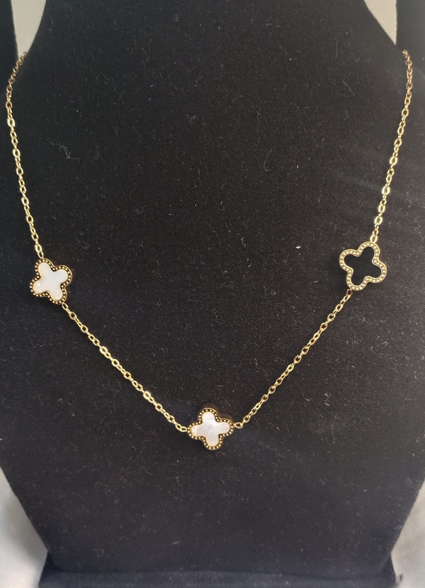 3 Clover Double Sided Necklace