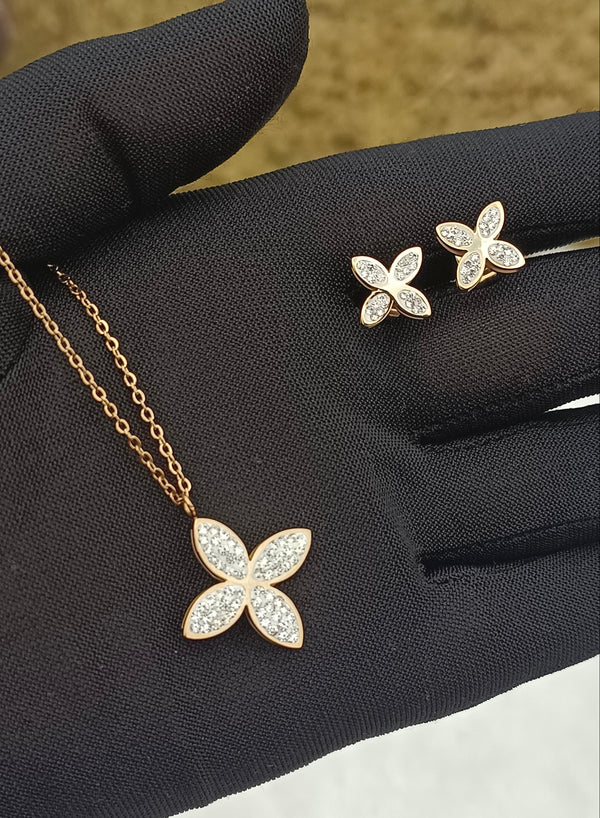 Four Leaf Zircon Set