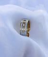 18k Gold Adjustable Zirconia Ring