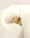 Roman Numeral 18k Gold Studded Ring