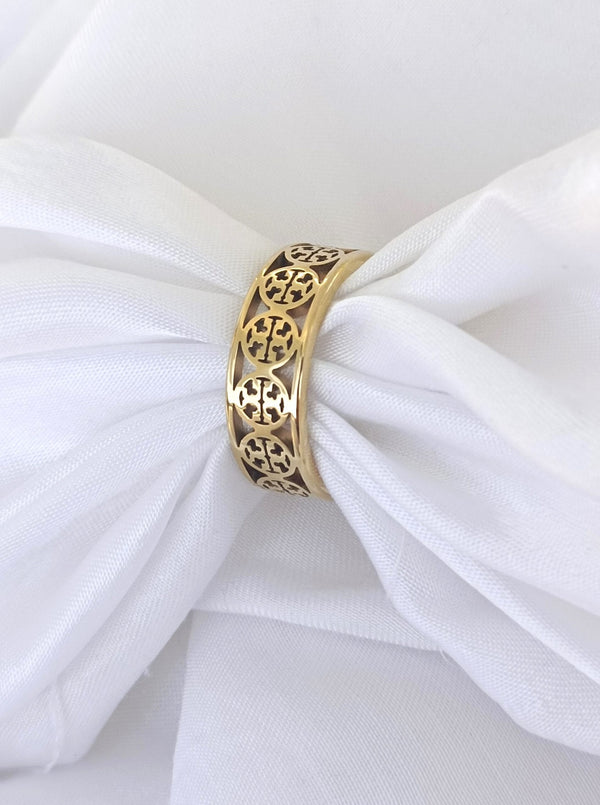 Water Proof Brand-Inspired Gold Plated Ring