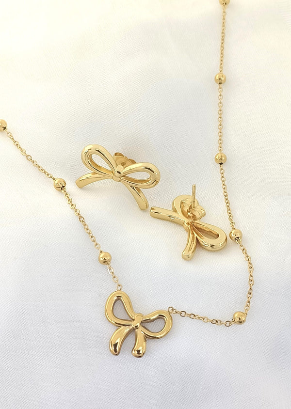 18k Gold Bow Combo Set