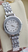 Silver Watch With Moveable Glass Stones